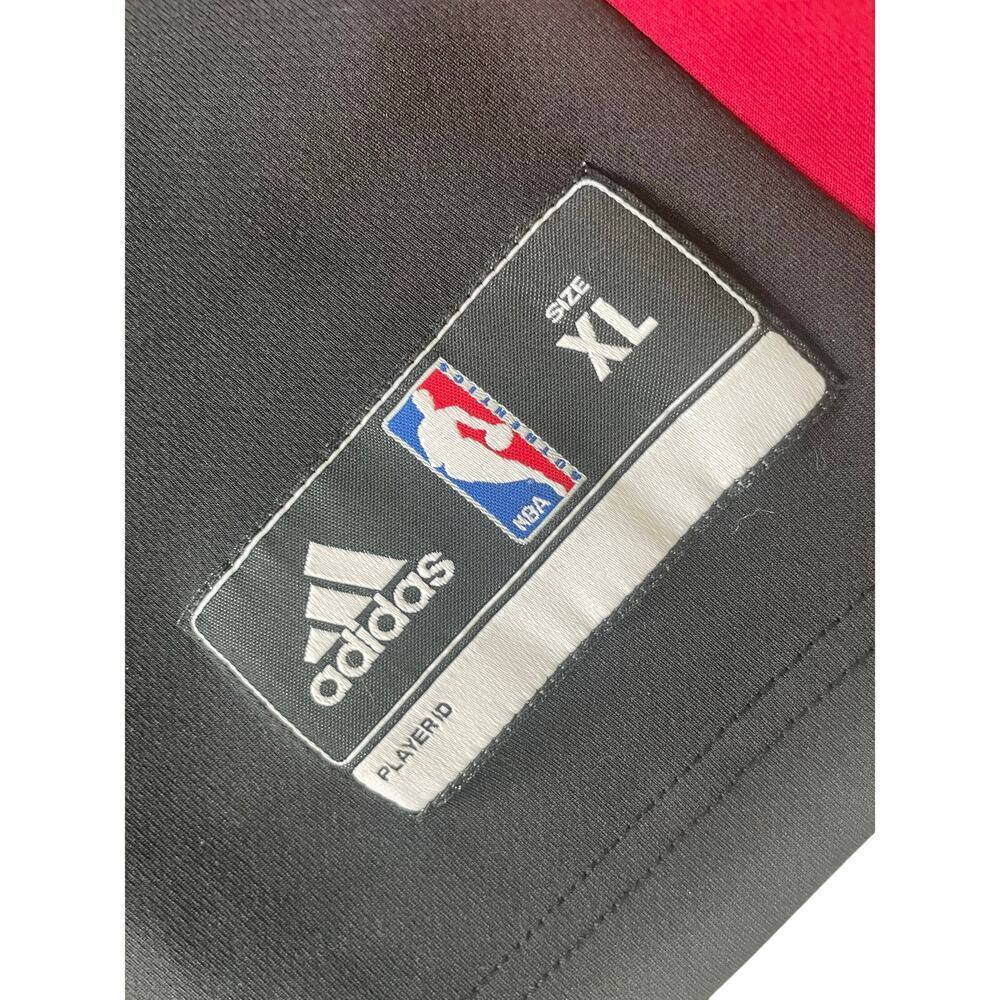 ADIDAS NBA MIAMI HEAT JERSEY HASSAN WHITESIDE #21 BLACK SCREEN Sz XL 2013 MADE - Picture 12 of 15